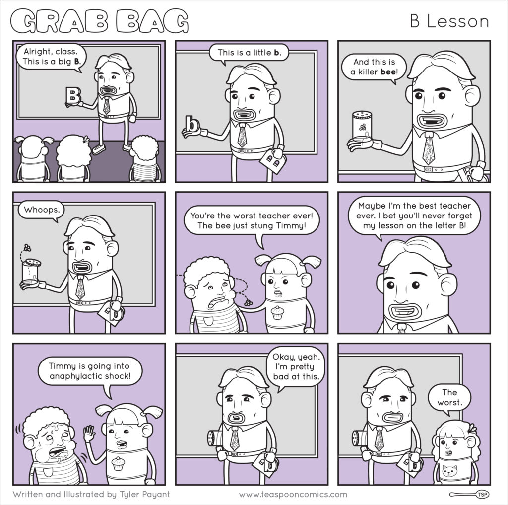 B Lesson – Teaspoon Comics